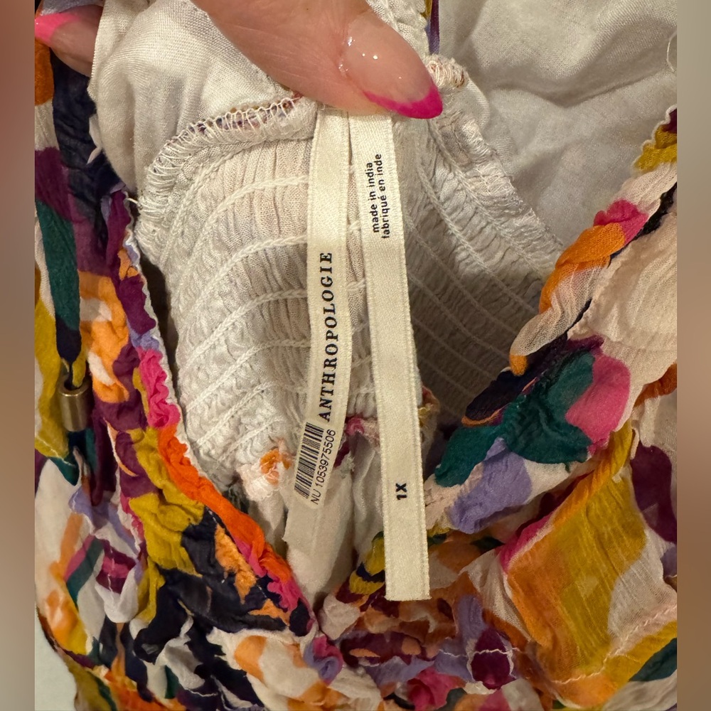 Anthropologie Multicolor Floral Midi Dress - Picture 9 of 10